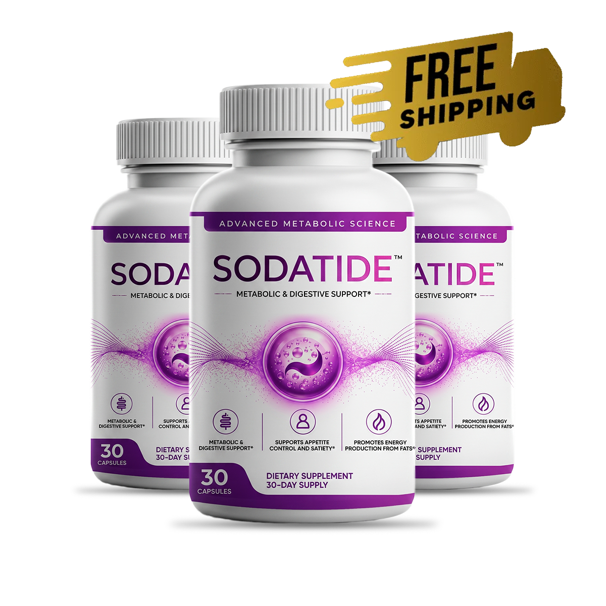 SodaTide 3 bottle package with free shipping